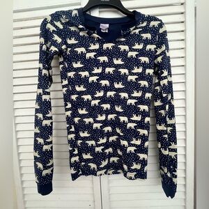 Hanna Andersson Blue Polar Bear Long Sleeve Shirt